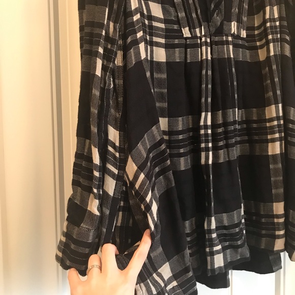 *SOLD* Free People Baby Blues Plaid Tunic Top - Picture 6 of 8